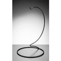 Sienna Glass Black Metal Ornament Stand Large in Jet Black