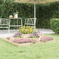 Berkfield Home Planter 112x112x27 cm Solid Wood Pine in Brown | Size: 112 x 112 x 27 cm
