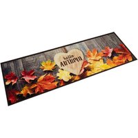Berkfield Home Kitchen Rug Washable Autumn 45x150 cm Velvet in Brown