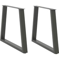 Berkfield Home Dining Table Legs V-Shape 2 pcs Anthracite 80x(72-73.3) cm Steel in Black