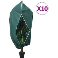Berkfield Home Plant Fleece Covers with Zip 10 pcs 70 g/m² 3.93x3 m in Green