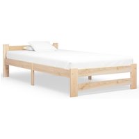 Berkfield Home Bed Frame Solid Pine Wood 100x200 cm in Brown