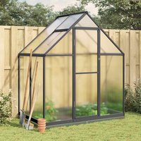 Berkfield Home Greenhouse with Base Frame Anthracite 169x114x202 cm Aluminium | Size: 169 x 114 x 202 cm
