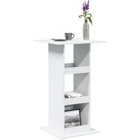 Berkfield Home Bar Table with Storage White 60x60x102 cm Engineered Wood | Size: 60 x 60 x 102 cm