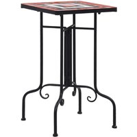 Berkfield Home Mosaic Side Table Terracotta & White Ceramic in Brown