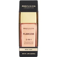 Profusion Cosmetics Flawless 2-in-1 Foundation & Concealer Rose Ivory | Size: 30ml