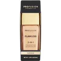 Profusion Cosmetics Flawless 2-in-1 Foundation & Concealer Fair Beige | Size: 30ml