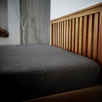 Smart Living Luxury Teddy Bear Fleece Fitted Sheet in Charcoal | Size: Single Fitted