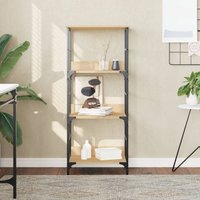 Berkfield Home Bookshelf Sonoma Oak 50x33x117.5 cm Engineered Wood in Brown