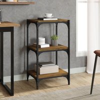 Berkfield Home Book Cabinet Smoked Oak 40x33x70.5 cm Engineered Wood & Steel in Brown