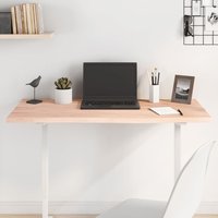 Berkfield Home Table Top 100x60x2 cm Untreated Solid Wood Oak in Brown | Size: 100 x 60 x 2 cm