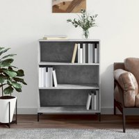 Berkfield Home Bookcase Concrete Grey 69.5x32.5x90 cm Engineered Wood in White
