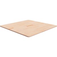 Berkfield Home Square Table Top 80x80x1.5 cm Untreated Solid Wood Oak in Brown