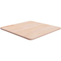 Berkfield Home Square Table Top 50x50x1.5 cm Untreated Solid Wood Oak in Brown