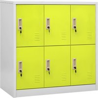 Berkfield Home Locker Cabinet Light Grey & Green 90x45x92.5 cm Steel