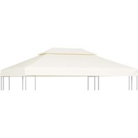 Berkfield Home Gazebo Cover Canopy Replacement 310 g / m ² Cream White 3 x 4 m