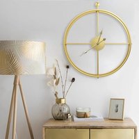Berkfield Home Wall Clock Gold 52 cm Iron