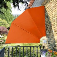 Berkfield Home Collapsible Balcony Side Awning Terracotta 210x210 cm in Orange