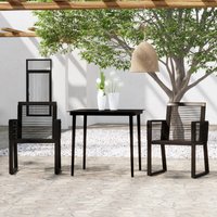 Berkfield Home 3 Piece Garden Dining Set Black