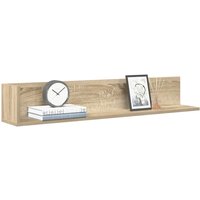 Berkfield Home Wall Shelves 2 pcs Sonoma Oak 100x16.5x16.5 cm Engineered Wood in Brown