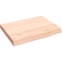 Berkfield Home Wall Shelf 40x30x(2-4) cm Untreated Solid Wood Oak in Brown