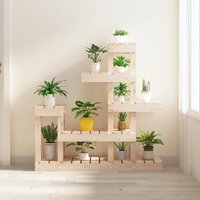 Berkfield Home Plant Stand 92x25x97 cm Solid Wood Pine in Brown | Size: 92 x 25 x 97 cm