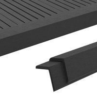 Berkfield Home 5 pcs Decking Angle Trims WPC 170 cm Black