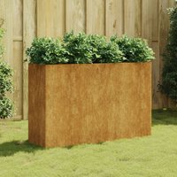 Berkfield Home Garden Raised Bed 120x40x80 cm Corten Steel in Brown | Size: 120 x 40 x 80 cm