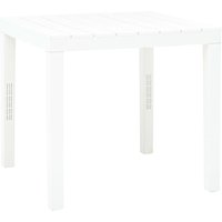 Berkfield Home Garden Table White 78x78x72 cm Plastic | Size: 78 x 78 x 72 cm