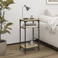 Berkfield Home Side Table Sonoma Oak 40x30x75 cm Engineered Wood in Brown | Size: 40 x 30 x 75 cm