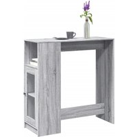 Berkfield Home Bar Table with Racks Grey Sonoma 101x40x103.5 cm Engineered Wood