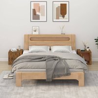 Berkfield Home Bedside Cabinets 2 pcs Smoked Oak 50x39x47 cm in Brown | Size: 50 x 39 x 47 cm