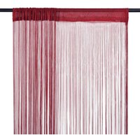 Berkfield Home String Curtains 2 pcs 140x250 cm Burgundy in Red