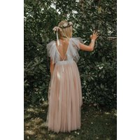 UK Flower Girl Boutique Girl's Bohemian Serendipity Dress in Peach | Size: 2-3 Years