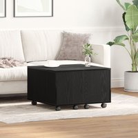 Berkfield Home Coffee Table - Black Oak, 60x60x38 cm, Made of Engineered Wood | Size: 60 x 60 x 38 cm