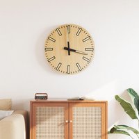 Berkfield Home Wall Clock with Luminous Scales & Pointers Yellow √ò30 cm