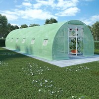 Berkfield Home Greenhouse 27m² 900x300x200 cm in Green | Size: 900 x 300 x 200 cm