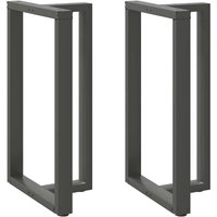 Berkfield Home Bar Table Legs T-Shaped 2 pcs Anthracite 60x35x(100-101) cm Steel in Black