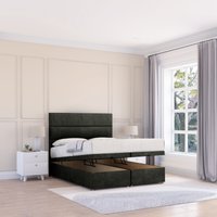 Texas Dumfries Fabric Ottoman Bed End Opening Sprung Memory Mattress & 26 Inch strut Headboard Super King