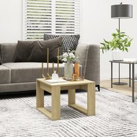 Berkfield Home Side Table Sonoma Oak 50x50x35 cm Engineered Wood in Brown | Size: 50 x 50 x 35 cm