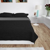 Double sided Quilted Bedspread 170x210 cm Grey
