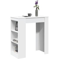 Berkfield Home Bar Table with Racks White 95x47x103.5 cm Engineered Wood