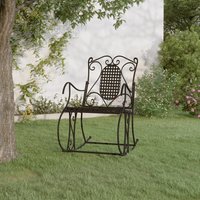 Berkfield Home Rocking Bench 84 cm Black Steel