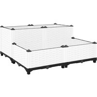 Berkfield Home Raised Bed 80x80x38 cm Polypropylene in Grey | Size: 80 x 80 x 38 cm