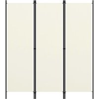 Berkfield Home 3-Panel Room Divider Cream White 150x180 cm