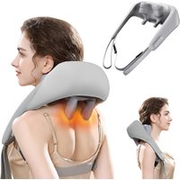 Dragodirect Shiatsu Neck & Shoulder Massager with Soothing Heat Relieve Tension & Stress in Grey