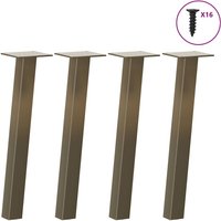 Berkfield Home Coffee Table Legs 4 pcs Natural Steel 30 cm Steel in Brown