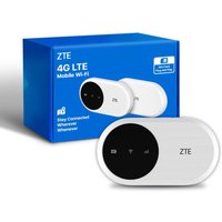 ZTE U10 4G SIM Mobile WiFi Router Unlocked - Portable MiFi Hotspot with LTE Cat4, 8 Hour Battery for Travel, Caravan & Backup Internet in White
