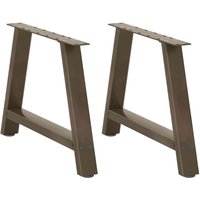 Berkfield Home Coffee Table Legs A-Shaped 2 pcs 70x(42-43) cm Steel in Black