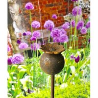 Poppyforge Pack of 3 Poppy Plant Pin 5Ft, Plant Border Support - Steel - BM/RtR in Brown